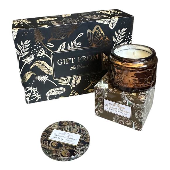 A Gift from the heart Rotating Scented Candle with gold butterfly charms - Picture 4 of 11